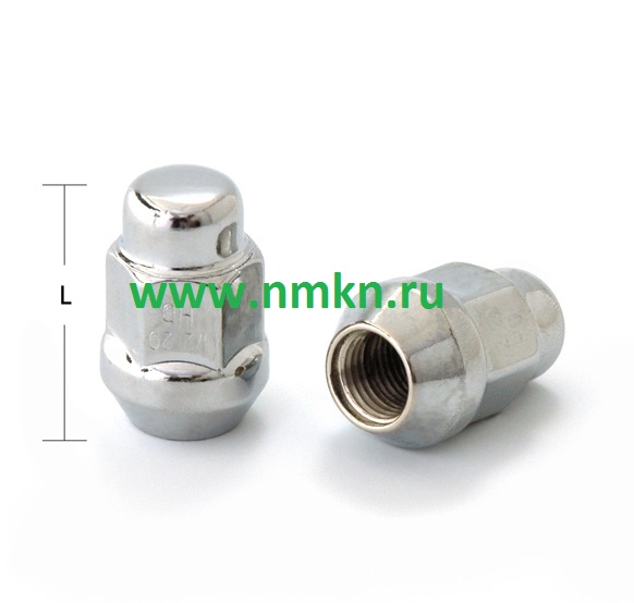 Гайка колесная М12*1,25 (35, ключ 19, конус, закрытая, хром) N0806
